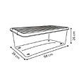 5 FIVE SIMPLY SMART - Boîte de rangement Clip'N Box rectangulaire 40L transparent - vignette