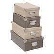5 FIVE SIMPLY SMART - Lot de 4 boîtes unies Box' rectangulaires beige - vignette