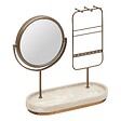 5 FIVE SIMPLY SMART - Miroir de beauté porte-bijoux Come ovale 25,5x27cm beige - vignette