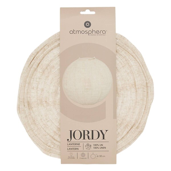 ATMOSPHERA - Lanterne Jordy boule D.32cm blanc - large