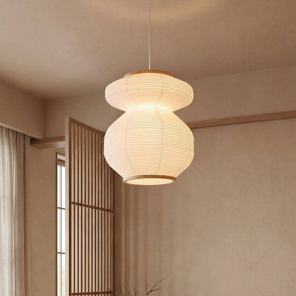 ATMOSPHERA - Suspension Nika ronde D.45cm blanc - large