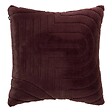 ATMOSPHERA - Coussin Arka carré 45x45cm effet fausse fourrure marron - vignette