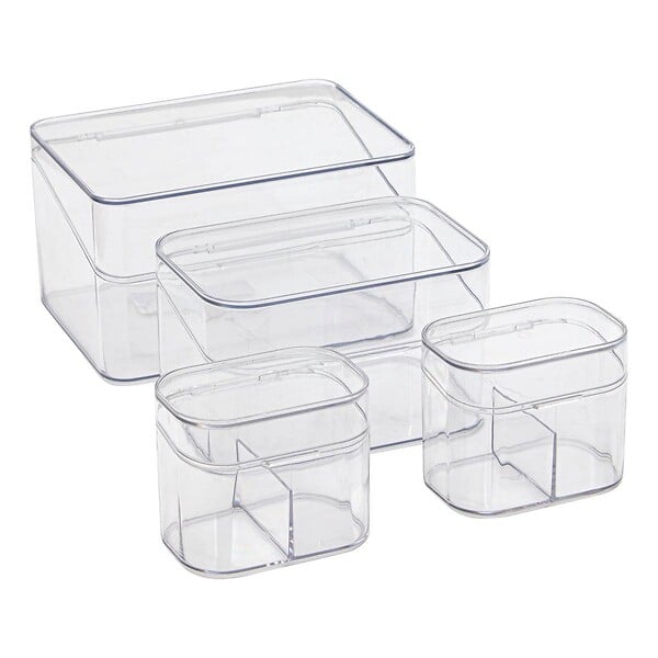 5 FIVE SIMPLY SMART - Organiseur de tiroir 4 pièces transparent - large
