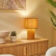 ATMOSPHERA - Lampe Jolina cylindrique H.28cm jaune - vignette