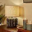 ATMOSPHERA - Lampe Malya cylindrique H.35cm noir - vignette