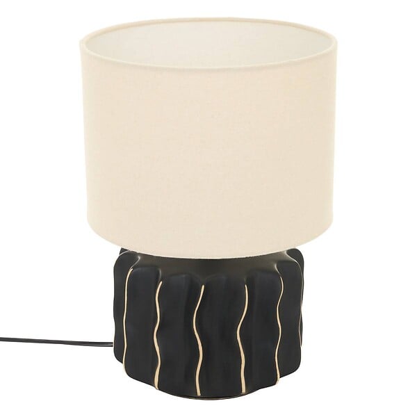 ATMOSPHERA - Lampe Malya cylindrique H.35cm noir - large