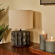 ATMOSPHERA - Lampe Malya cylindrique H.35cm noir - vignette