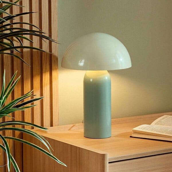 ATMOSPHERA - Lampe champignon Lito H. 37 cm vert bicolore - large