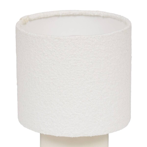 ATMOSPHERA - Lampe Kelia cylindrique H.23cm blanc - large