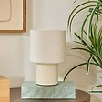 ATMOSPHERA - Lampe Kelia cylindrique H.23cm blanc - vignette