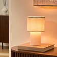 ATMOSPHERA - Lampe Jolina cylindrique H.28cm beige - vignette