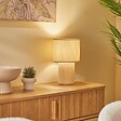 ATMOSPHERA - Lampe Jolina cylindrique H.28cm beige - vignette