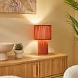ATMOSPHERA - Lampe Jolina cylindrique H.28cm terracotta - vignette