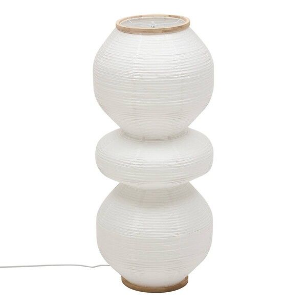 ATMOSPHERA - Lampadaire Nika cylindrique H.100cm blanc - large
