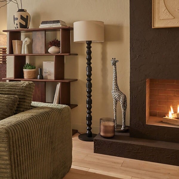 ATMOSPHERA - Lampadaire Yulia cylindrique H.150cm noir - large
