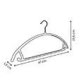 5 FIVE SIMPLY SMART - Lot de 3 cintres Hang'Up L.41cm noir - vignette