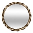 ATMOSPHERA - Miroir rond Barrel D.90cm doré métallisé - vignette
