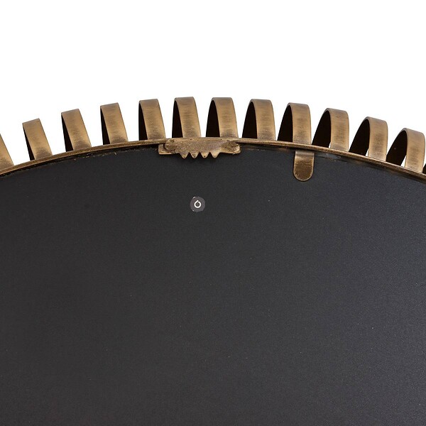 ATMOSPHERA - Miroir rond Barrel D.90cm doré métallisé - large