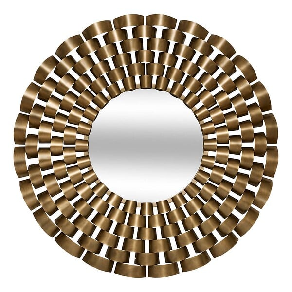 ATMOSPHERA - Miroir rond Youri D.90cm doré - large
