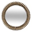 ATMOSPHERA - Miroir rond Barrel D.61cm doré métallisé - vignette