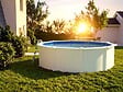 GRE - Kit piscine acier blanc Gré Fidji ronde 4,80 x 1,22 m + Tapis de sol - vignette