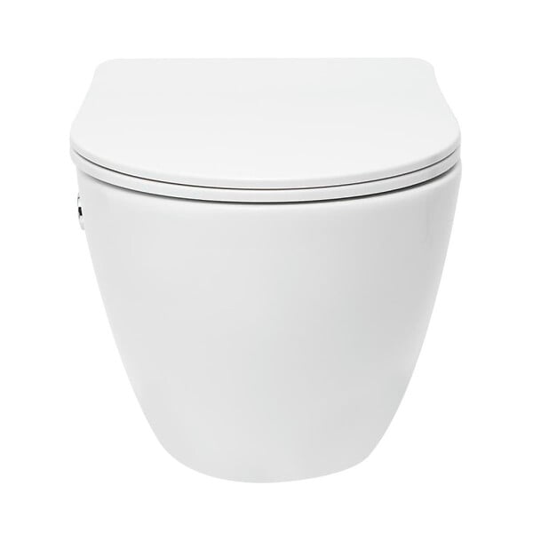 SWISS AQUA TECHNOLOGIES - Fusion WC japonais suspendu sans bride, chasse d'eau Vortex + abattant SoftClose, blanc (SATFUS11BFC) - large