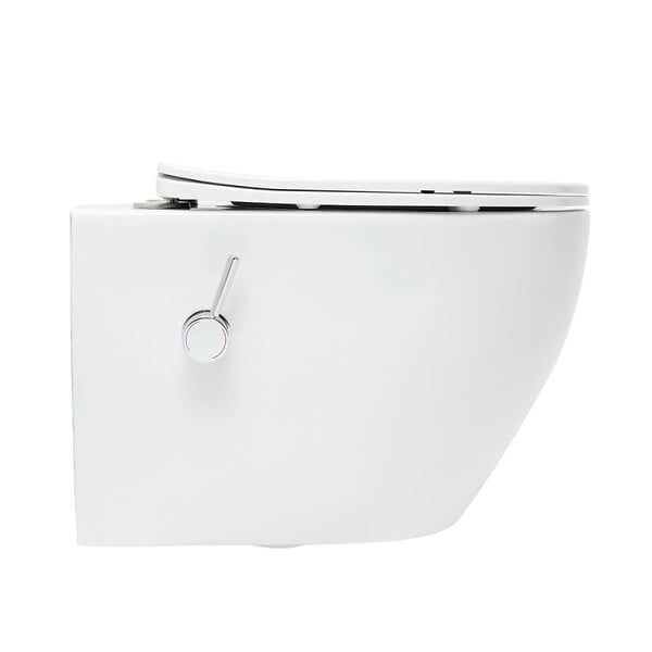 SWISS AQUA TECHNOLOGIES - Fusion WC japonais suspendu sans bride, chasse d'eau Vortex + abattant SoftClose, blanc (SATFUS11BFC) - large