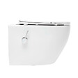 SWISS AQUA TECHNOLOGIES - Fusion WC japonais suspendu sans bride, chasse d'eau Vortex + abattant SoftClose, blanc (SATFUS11BFC) - vignette