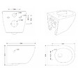 SWISS AQUA TECHNOLOGIES - Fusion WC japonais suspendu sans bride, chasse d'eau Vortex + abattant SoftClose, blanc (SATFUS11BFC) - vignette