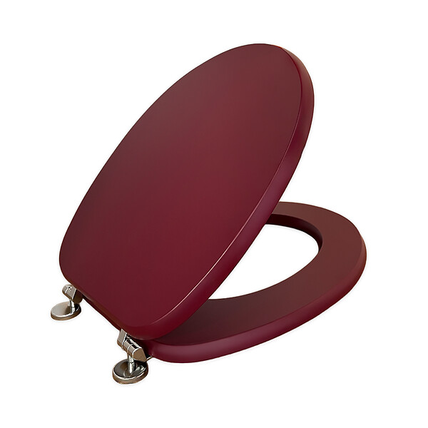 KIAMAMI VALENTINA - Tablette De Siège De Toilette Universelle De Couleur Bordeaux Mat - large