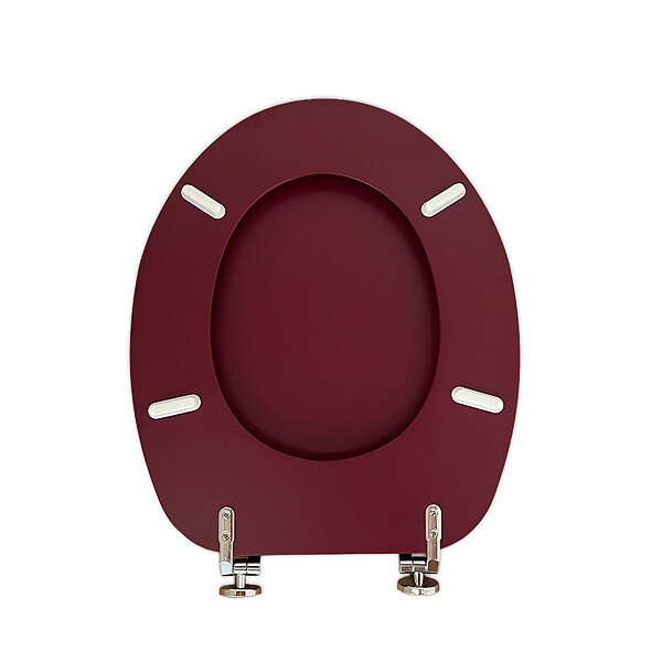KIAMAMI VALENTINA - Tablette De Siège De Toilette Universelle De Couleur Bordeaux Mat - large