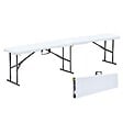 OVIALA - Table pliante 180 cm et 2 bancs pliables - REKKEM - vignette