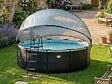 EXIT TOYS - Piscine tubulaire Black Leather ronde 4,88 x 1,22 m avec dôme - Exit Toys - vignette