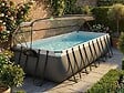 EXIT TOYS - Piscine tubulaire Black Leather rectangulaire 5,40 x 2,50 x 1,22 m avec dôme - Exit Toys - vignette