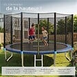 TECTAKE - Trampoline modèle B noir/bleu - vignette