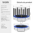TECTAKE - Trampoline modèle B noir/bleu - vignette