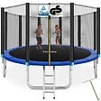 TECTAKE - Trampoline modèle B noir/bleu - vignette
