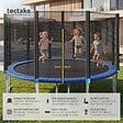 TECTAKE - Trampoline modèle B noir/bleu - vignette