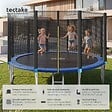 TECTAKE - Trampoline modèle B noir/bleu - vignette