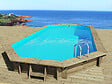 HABITAT ET JARDIN - Piscine bois " Sevilla 145 " - 8.57 x 4.57 x 1.45 m - vignette
