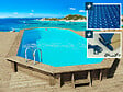 HABITAT ET JARDIN - Piscine bois " Palma 130 " - 7.57 x 4.07 x 1.31 m +  Bâche à bulles 180 µ + Bâche hiver 280 gr/m² - vignette
