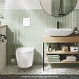 GROHE - Pack WC suspendu sans bride Start Round Ceramic  + Abattant frein de chute + Bati support mur + Plaque carré blanc alpin - vignette