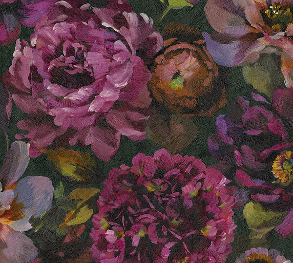 AS CREATION - Pv/int fleurs romantiques roses - large