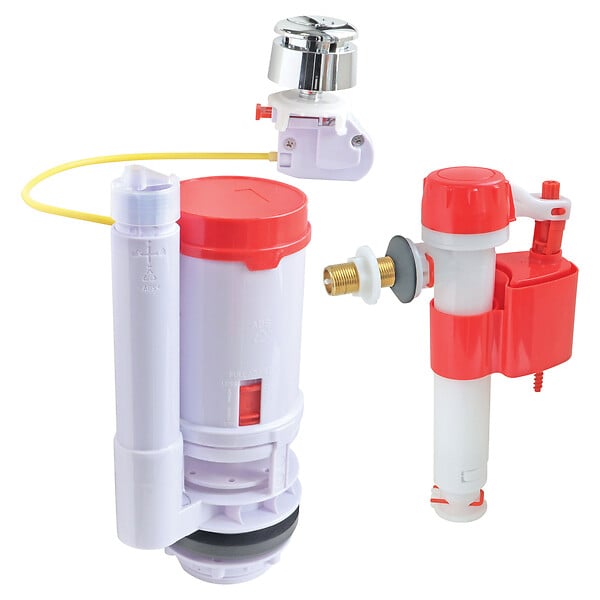 SOMATHERM FOR YOU - Pack mécanisme WC câble double chasse + Robinet flotteur alimentation réversible - large