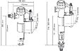 SOMATHERM FOR YOU - Robinet flotteur réversible pour alimentation WC - Raccord laiton M12/17 (3/8") - vignette