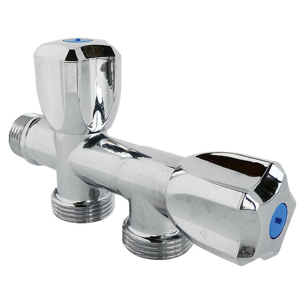 SOMATHERM FOR YOU - Robinet à clapet double sorties pour machine à laver - M1/2" - Sorties M3/4 - large
