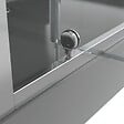 AURLANE - Cabine de douche carree 70x70x215 cm - Porte pivotante - Lignes grises anthracites - SCRATCHY 2 - vignette