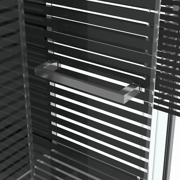 AURLANE - Cabine de douche carree 90x90x215cm - Porte pivotante - Lignes grises anthracites - SCRATCHY 2 - large