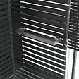 AURLANE - Cabine de douche carree 90x90x215cm - Porte pivotante - Lignes grises anthracites - SCRATCHY 2 - vignette
