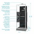 AURLANE - Cabine de douche carree 80x80x215cm - Porte pivotante - Lignes grises anthracites - SCRATCHY 2 - vignette